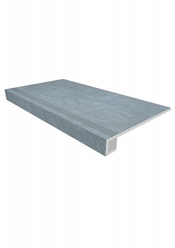 Комплект (Ступень SR02 (33x120) непол. (прямоугол. бортик) с насечками + Подступенок (14,5x120))